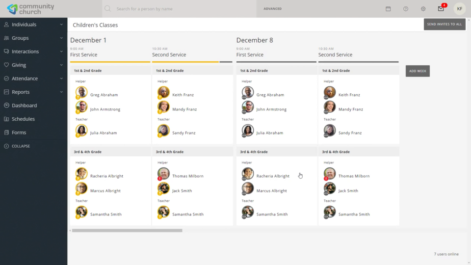 screenshot of Elexio Community